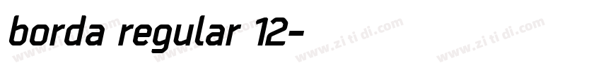borda regular 12字体转换